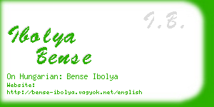 ibolya bense business card